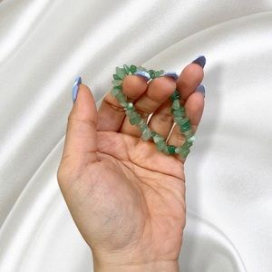 HANDMADE GREEN AVENTURINE CRYSTAL BEADED BRACELET